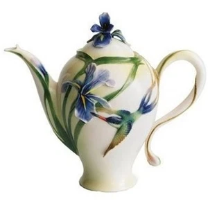 Franz Porcelain - Hummingbird & Iris - Coffee Pot - FZ00132 - Boxed (Q) - Picture 1 of 3
