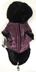Canada Pooch LTD Urban Wax Parka Dog Coat Purple - 16" - Picture 1 of 12