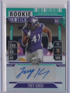 TREY KNOX NFL Vikings 2024 Panini Contenders Optic Aqua RC Auto 42/99 #174 Card - Foto 1 di 2