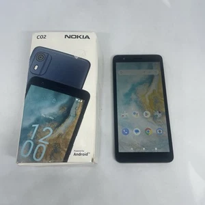 Nokia C02 Unlocked Dual SIM Dark Cyan Tested And Working - Foto 1 di 7