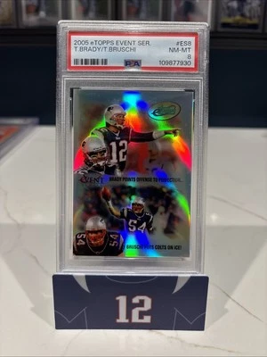 TOM BRADY 2005 ETOPPS PSA 8 TEDY BRUSCHI PATRIOTS RARE INVEST GOAT HOF MVP TB12 - Image 1 of 2