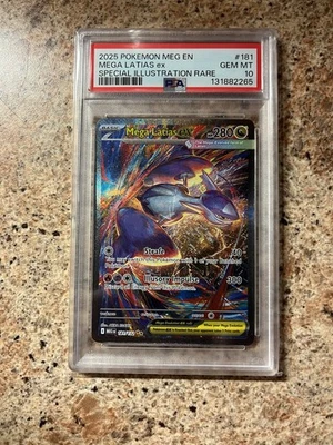 2025 Pokemon Mega Evolutions En Mega Latias Ex Special Illustration Rare PSA 10 - Image 1 of 2