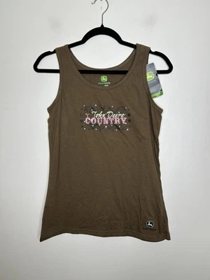 Camiseta sin mangas John Deere para mujer John Deere Country marrón sin mangas talla mediana nueva con etiquetas Foto 1 de 4