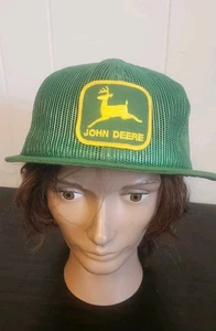 John Deere Mütze Snapback Mesh Trucker Hat Cap Grün Farm USA - Bild 1 von 9