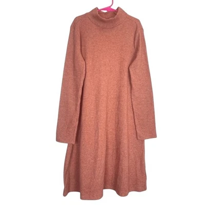 Old Navy Girls Sweater Midi Dress Size L 10-12 Pink Mock Neck Long Sleeve Soft - Image 1 of 4