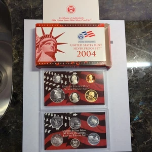 2004 Silber Proof Set U.S. Mint Original Regierungsverpackung OGP COA - Bild 1 von 6