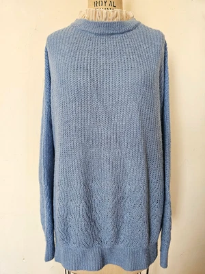 Next Mujer Azul Tejido con Cuello en Contraste, Talla XXL, USADO EN EXCELENTE ESTADO Foto 1 de 4