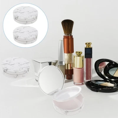2Pcs Double Layer Pressed Powder Boxes Cosmetic Powder Cases (Assorted Color) - Image 1 of 4