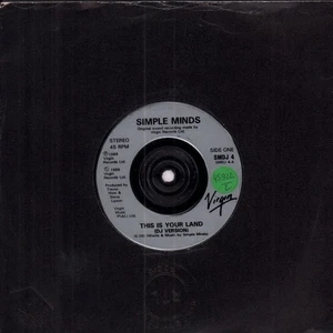 Simple Minds This Is Your Land 7" vinyl UK Virgin 1989 french promo issue using - Picture 1 of 2
