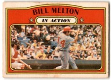 1972 O-Pee-Chee Bill Melton #184 GUM RESIDUE Chicago White Sox