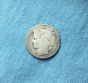 1888 A 50 Centimes France Paris Mint Silver Coin World Coin KM# 834.1 - Picture 1 of 2