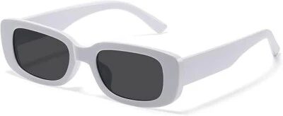 Gafas de sol blancas rectangulares UV400 retro retro Y2k moda marco cuadrado fresco Foto 1 de 4