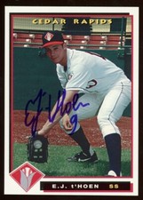 1997 Cedar Rapids Kernels EJ E.J. T'HOEN Signed Card autograph AUTO ANGELS