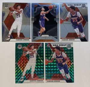 *SET OF 5* Panini Mosaic & Prizm Cam Johnson Green Refractors RC Cards Suns Mint