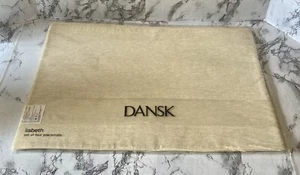 Dansk Placemats 4 Cotton Linen Lisbeth White & Metallic Silver Holiday Excellent - Picture 1 of 4