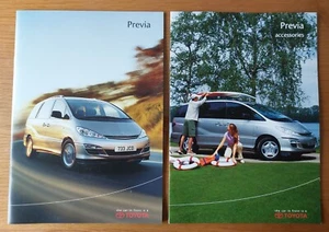 Toyota Previa Sales Brochure 2003 and a Accessories Guide - Picture 1 of 7