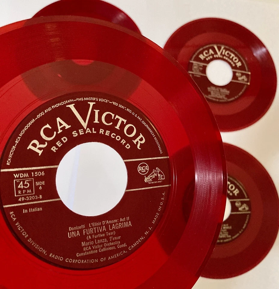 7" 45 RPM - 4X Box Set, Mario Lanza, The Great Caruso, Opera, RCA Victor WDM1506 Foto 1 de 4