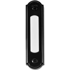 LED Lighted Metal Door Chime Push Button (Black) | Surface Mount Lighted Door... - Picture 1 of 9