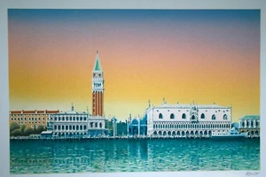 Daniel SCIORA - Estampe originale - Lithographie - Venise - Imagen 1 de 3