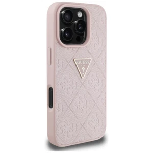 Custodia Guess iPhone 16 Pro Max cover Hot Stamp modello 4G logo metallo rosa - Foto 1 di 7