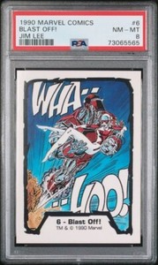 1990 COMIC IMAGES MARVEL JIM LEE BLAST OFF! #6 PSA 8, POP 2, 1 HIGHER