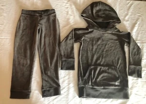 Gap Lot hoodie velour tunic sweater sweatshirt leggings pants grey set Girl 4-5  - Picture 1 of 4