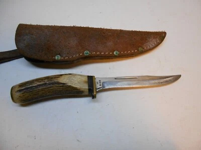 case xx 516-5 олень кости ручки фиксированное лезвие нож + ножны - Изображение 1 из 4