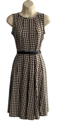 Haani Petite платье женщин PS желтовато-коричневый черный горошек без рукавов новый с Ярлыками - Изображение 1 из 2