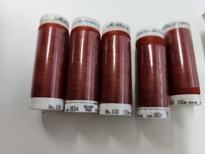 5 Spools Mettler Metrosene 100% Core Spun Polyester, 820 yards all together - Picture 1 of 6