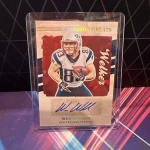 WES WELKER Gridiron Greats Cracked Ice Auto SSP 2024 Panini Mosaico Fútbol BK - Imagen 1 de 2