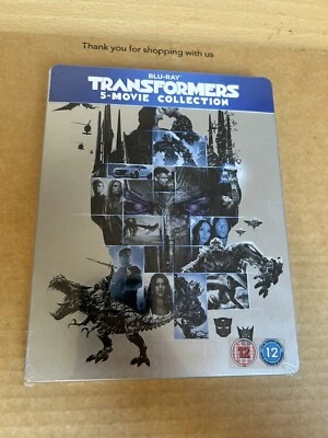 TRANSFORMERS 5 MOVIE COLLECTION UK Reg Free BLU RAY STEELBOOK NEW & SEALED - Image 1 of 4