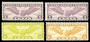 Scott C12,C16,C17,C19 1930-1934 5c-8c Airmail Issues All Mint NH Cat $33.25 - Picture 1 of 1