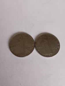 Vatican City L100 1956 Coins x 2. Rare.Cheapest On Ebay - Picture 1 of 5