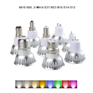 GU10 MR16 GU5.3 LED COB Spotlight Bulbs 5W Dimmable Lamp AC 220V 240V DC 12V 24V - Picture 1 of 21