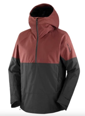 Salomon Ski Snowboard Winter Jacket Men's Med Transfer Anorak Rum Rasin Black - Image 1 of 4