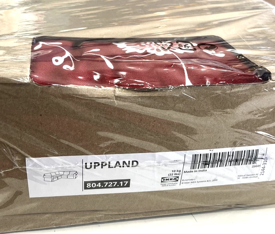 FUNDA de sofá seccional de 4 asientos Ikea UPPLAND Virestad rojo/blanco 804.727.17 - NUEVA Foto 1 de 4