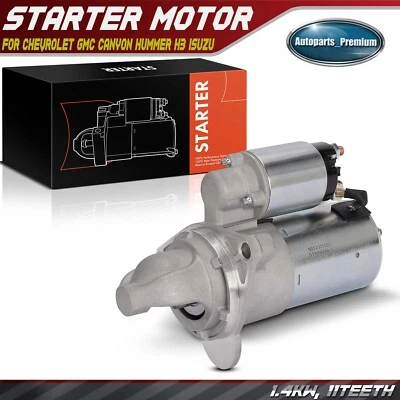 1 个起动器电机适用于雪佛兰 GMC Canyon Hummer H3 五十铃萨博 1.4 千瓦 12 伏 CW 11T — 第 1/4 张图片