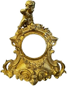 Antiguo Nicholas Muller Metal Fundido Frontal Estatua Abrigo Reloj Marco Solo - Imagen 1 de 11