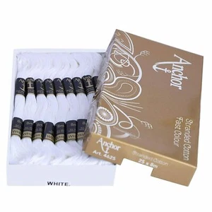 Anchor Thread Stranded Cotton Skiens Cross/Long Embroidery  Hand  White 8m   - Picture 1 of 4