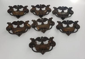 7 Vintage Brass Eagle Drawer Pulls #227 (S-1) - Picture 1 of 5