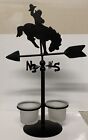 Beautiful Vintage Weathervane with Black Cowboy Ornament Candle holder 13?Tall