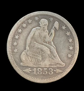1853 O A&R Seated Liberty Quarter, 3/1/23, Free Shipping - Picture 1 of 2