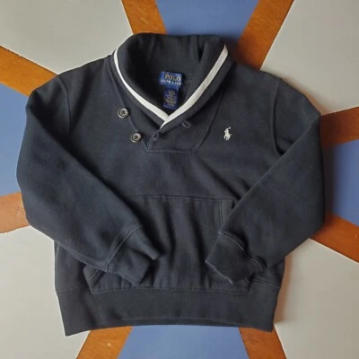 Polo Ralph Lauren Suéter Niños 4/4T Negro Chal Cuello Sudadera Foto 1 de 4