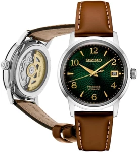 Automatic Watch for Men - Presage Cocktail Time - Patterned with Golden Numerals - Picture 1 of 12