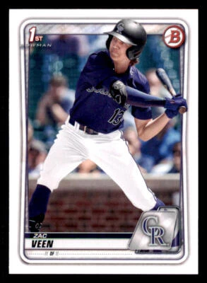 2020 Bowman Draft 1st Edition #BD107 Zac Veen - Image 1 of 2