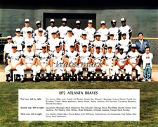MLB 1972 Atlanta Braves Team Picture with Names Color 8 X 10 Photo Picture