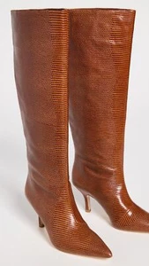 Loeffler Randall Women's Whitney Kitten Heel Boots, Toffee, Tan, Brown, Print, - Picture 1 of 4