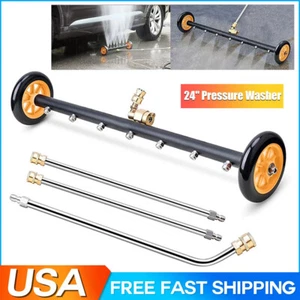 24" Pressure Washer Water Broom Undercarriage Cleaner Driveway Surface Cleaner - Picture 1 of 14