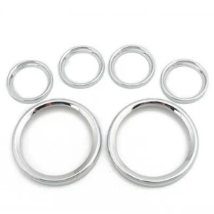 CNC Chrome Instrument Board Gauge Bezel Cover Kit For Harley Touring Trike 96-13 - Picture 1 of 6