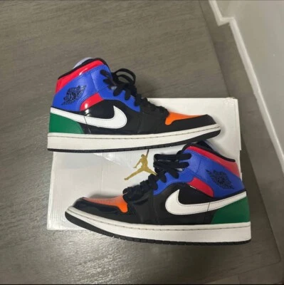 Air Jordan 1 SE Mid Multi Patent, W 11, CV5276 001, Used - Image 1 of 4